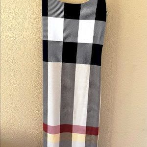 Burbery Inspo Midi Dress